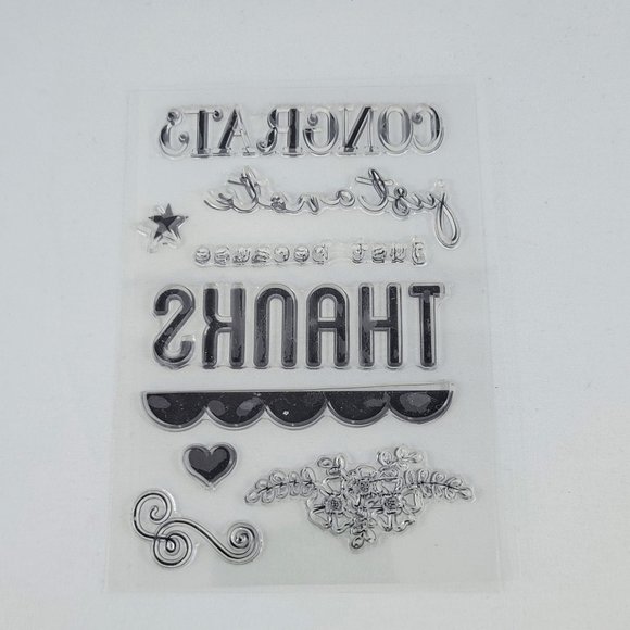 Stamps Clear Ms. Sparkle & Co. Congrats Thanks & Studio Calico Home Stamps Paper - Picture 9 of 11